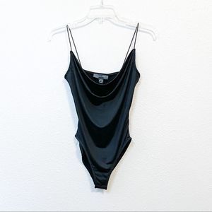 NWT Primark Cowl Neck Bodysuit Black XXS